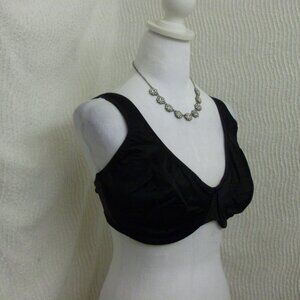 Champion Black Sports Bra Size 36DD Front Clasp Supportive Activewear